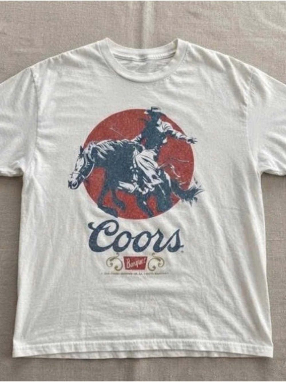 White Short Sleeve Coors Rodeo Graphic Tee
